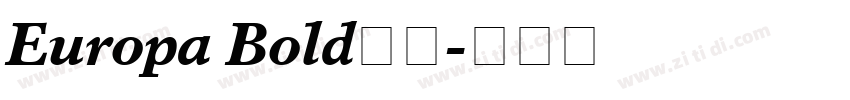 Europa Bold字体字体转换